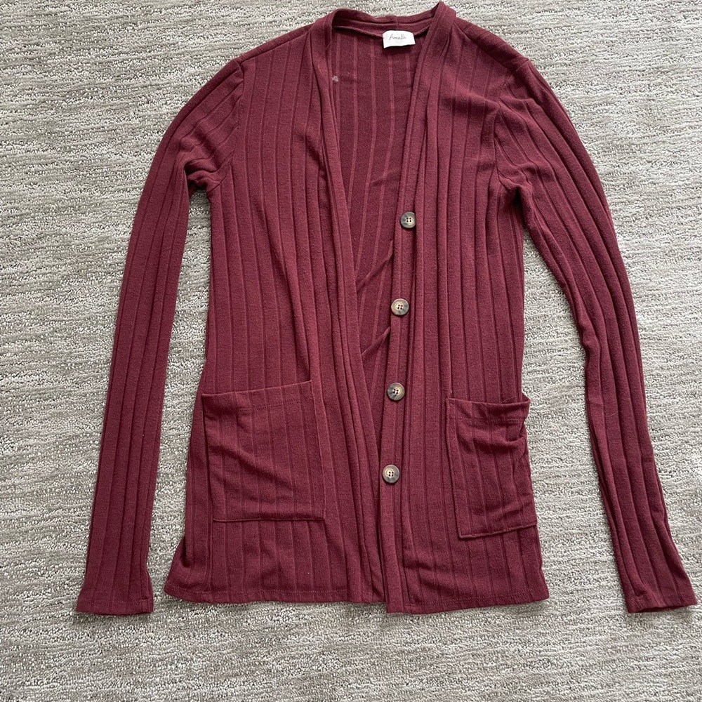 TALL Small Amalli Talli burgundy cardigan